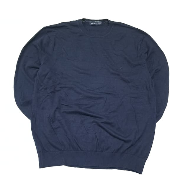 CL131 노티카 코튼 세일보트자수 네이비 니트 스웨터