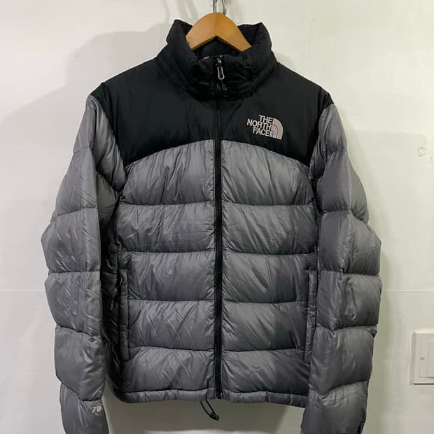 노스페이스 눕시 패딩 95-100 사이즈 그레이 희귀 색상