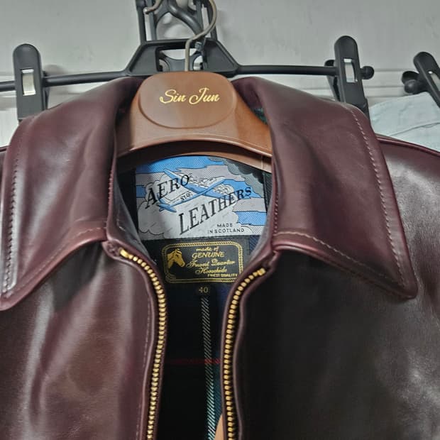 에어로레더 1950s하프벨트 40사이즈 블루라벨