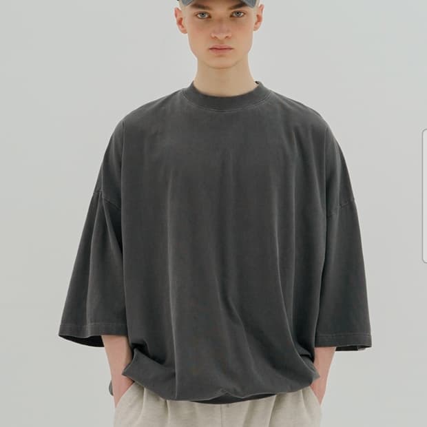 새상품)PERSTEP 피그먼트 다잉 티셔츠 L(2벌)