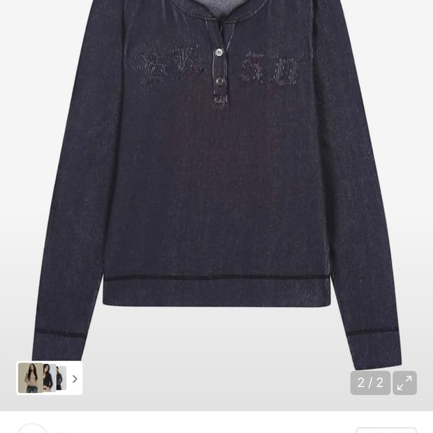 버커루 헨리넥 긴팔 티셔츠