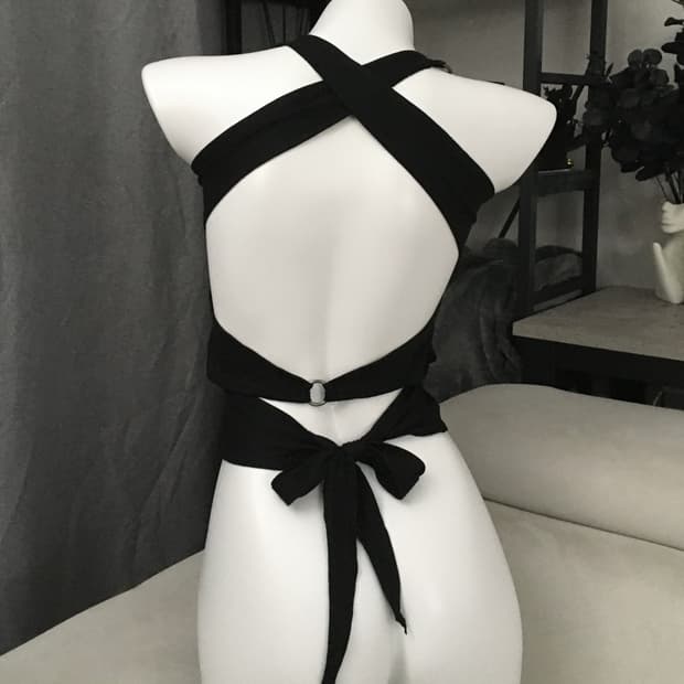 ༒ Cross Backless Sleeveless