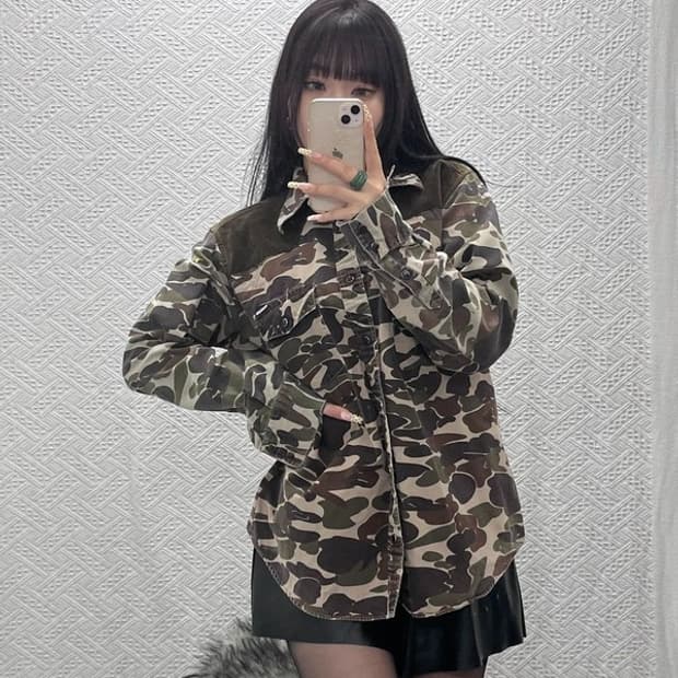 칼하트 밀리터리 카모플라주 헌팅 셔츠 자켓 105 C09856