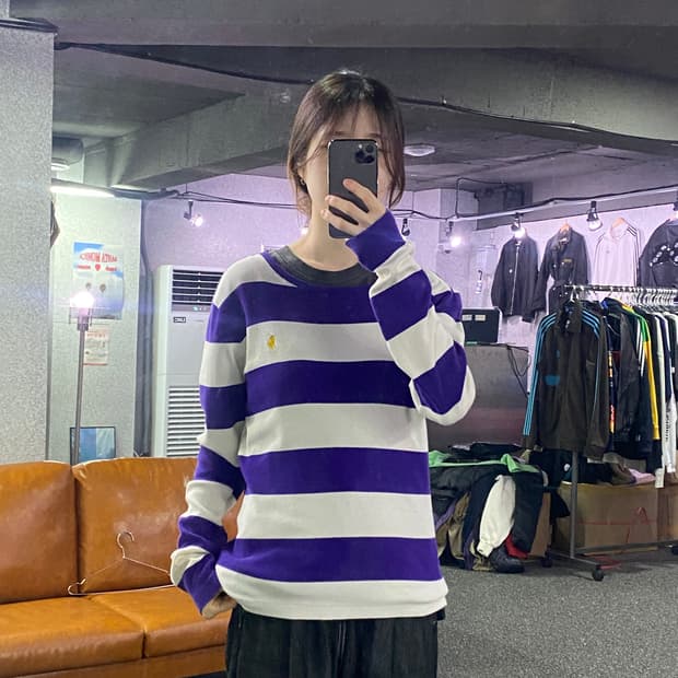 폴로 랄프로렌 스트라이프 롱슬리브 B2100