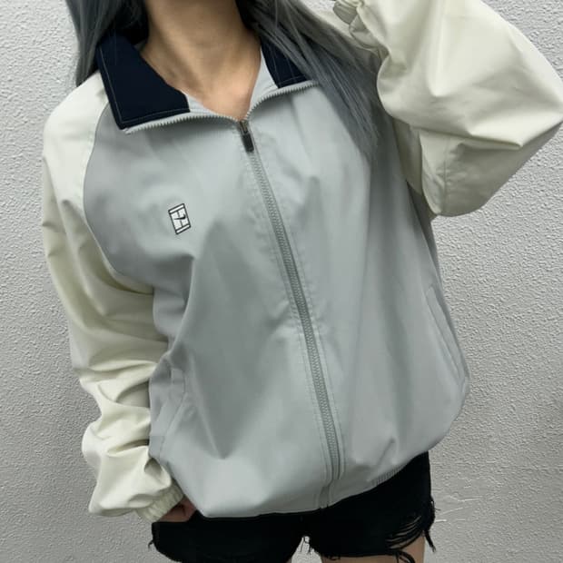 나이키 00s 테니스로고 스카이블루 바람막이 L