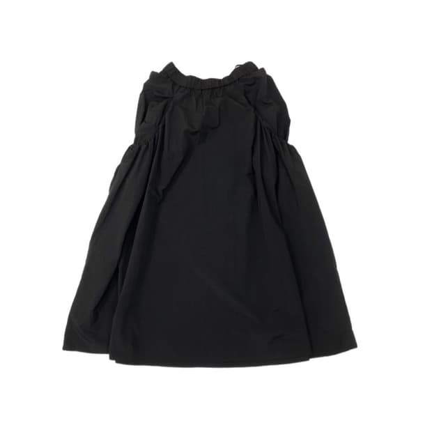 Black Shirring Banding Skirt