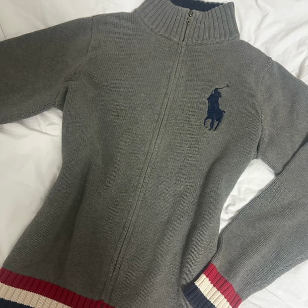 폴로 빅포니 니트집업