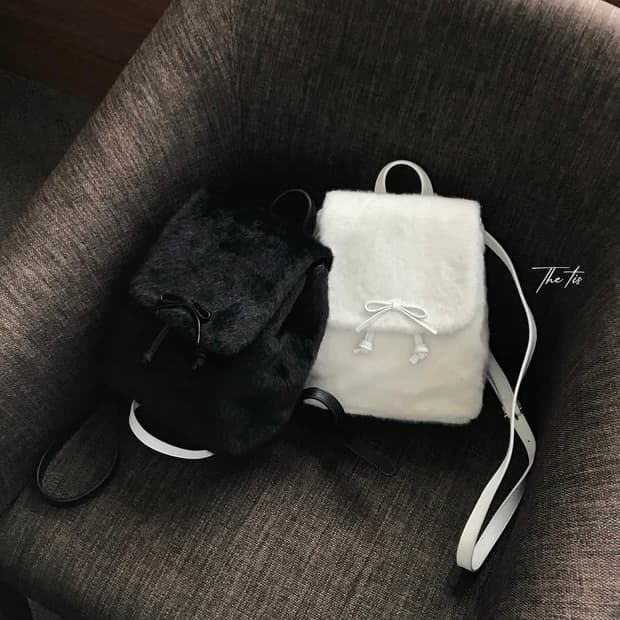 퍼 가방 화이트