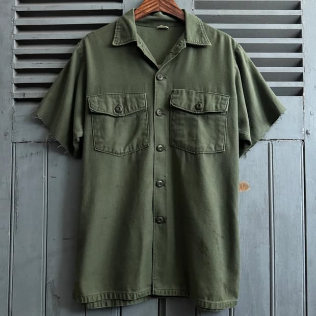 [M]60's 오리지널 U.S ARMY OG-107 컷오프 셔츠