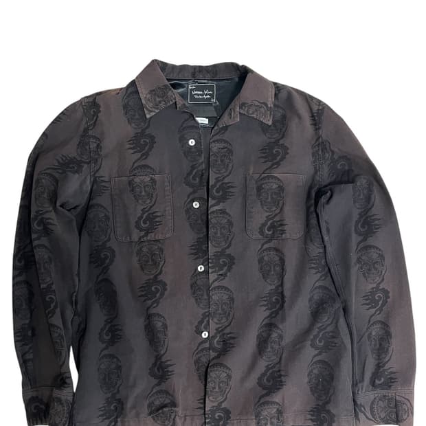 넘버나인 자카드 벨벳 셔츠 