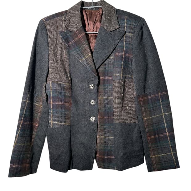 sfizio 울 패치워크 이태리 메이드 자켓