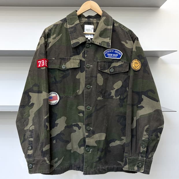 파워투더피플 멀티 패치 카모 BDU 자켓