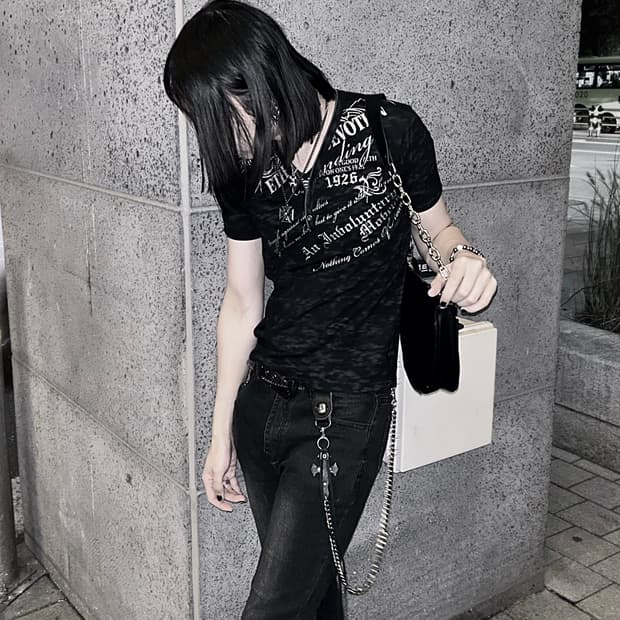 빈티지 체인 숄더백 vkei y2k 펑크