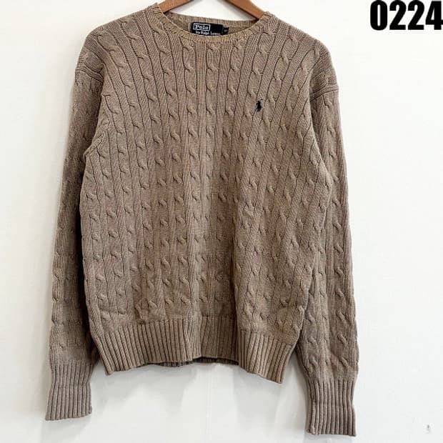 폴로 랄프로렌 꽈배기 케이블 니트 스웨터 90 0224 