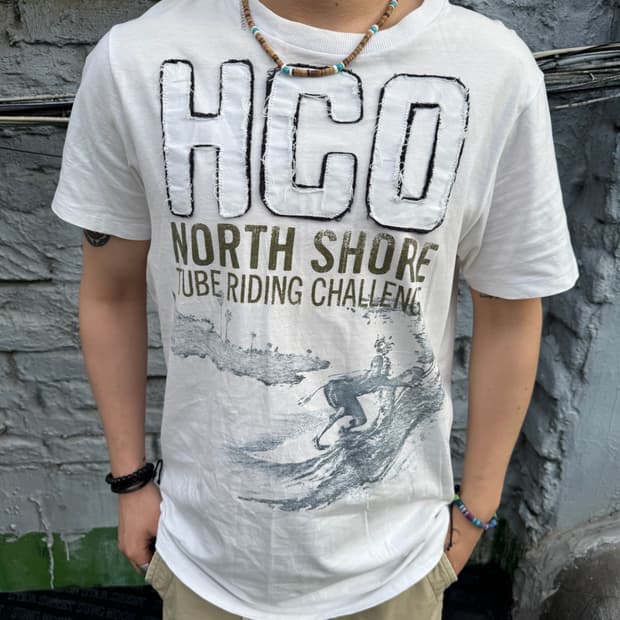 홀리스터 HCO 노스쇼어 서프 그래픽 반팔 티셔츠XL