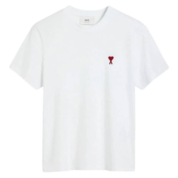 [새상품/정품] AMI 아미 스몰하트 남녀공용 반팔티(화이트/XL)