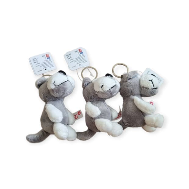 강아지인형키링 3개일괄