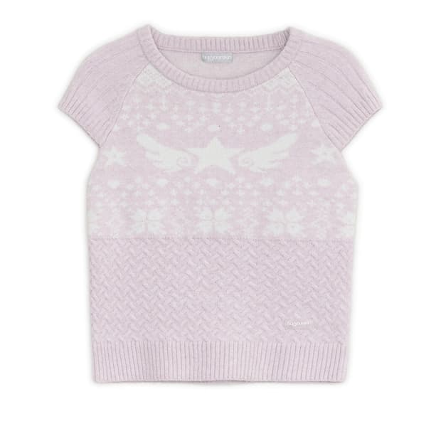 허그유어스킨 Star-wing knit top (Pink)