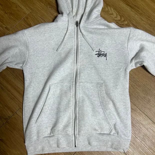 스투시 후드집업 기모 애쉬헤더 s