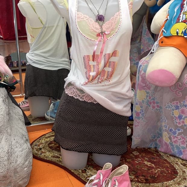 빈티지 레터링 비즈포인트 슬리브리스