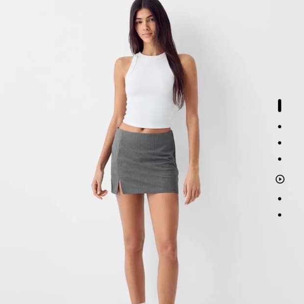 새상품) 버쉬카 테일러드 치마바지 그레이 L 30