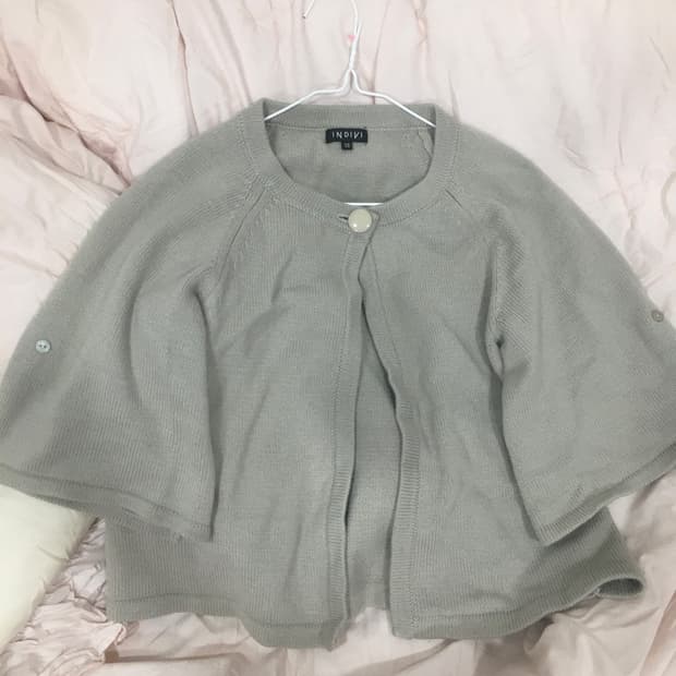 모리걸 빈티지 가오리핏 바선생 그레이 가디건