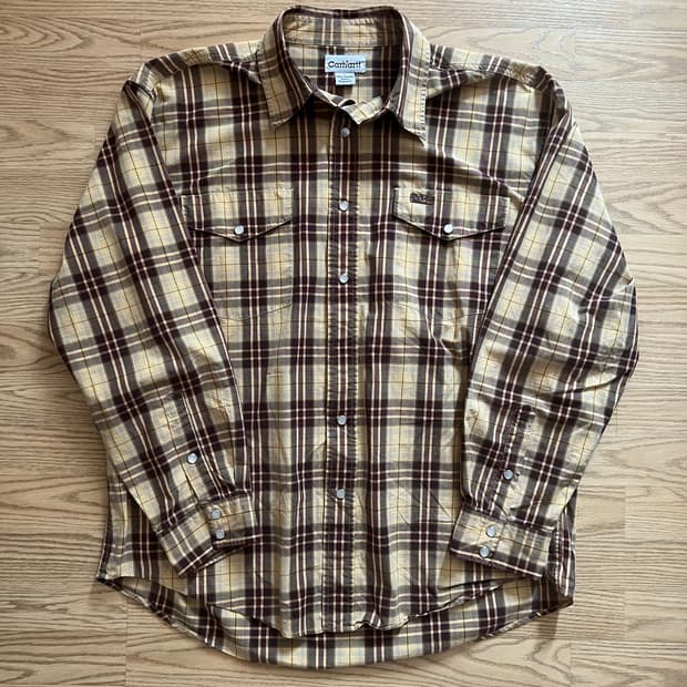 [CARHARTT] 칼하트 스냅버튼 체크패턴 셔츠