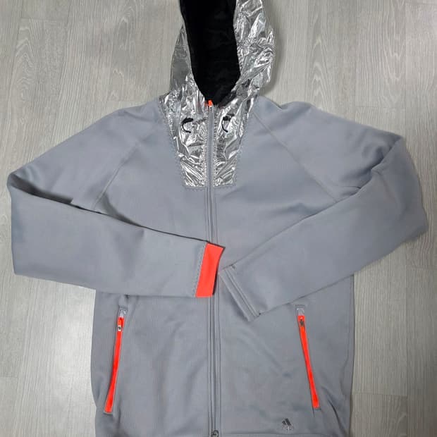 아디다스 컬러 후드 점퍼 M