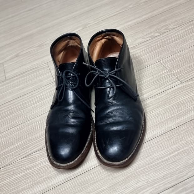 폴로 랄프로렌 블랙 가죽 남성 추카부츠(280)