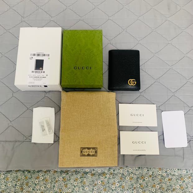 [FREE] 구찌 GG 마몬트 카드 지갑 블랙