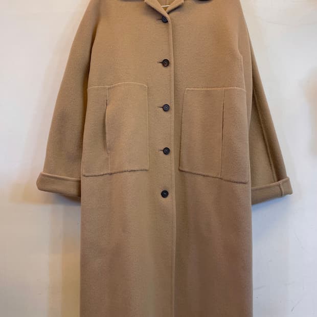 BLESSD 여성 핸드메이드 베이지 울코트 모직롱코트:) 하객룩데이트룩