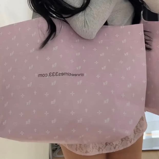 쓰리타임즈 팝업 리유저블백 가방 새상품