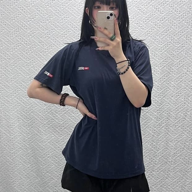 디젤 올드스쿨 캐주얼 빈티지 스몰로고 반팔티 M C11826
