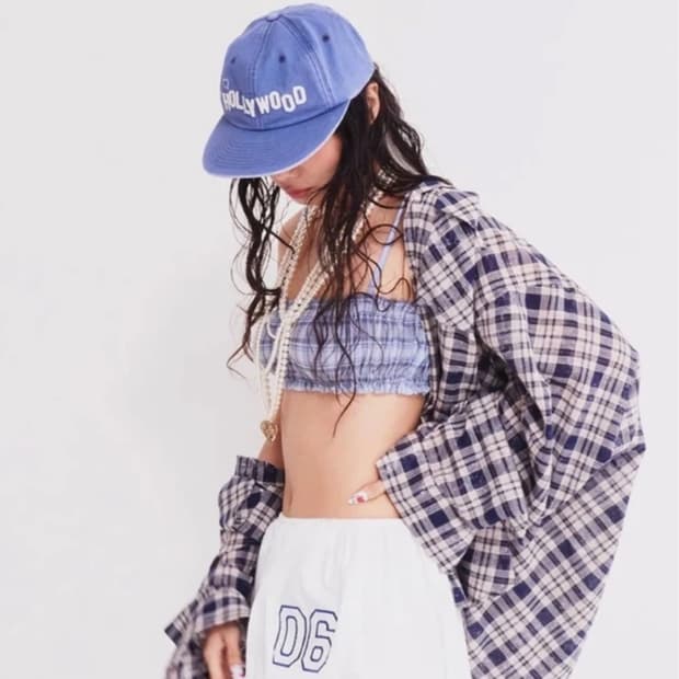급처) 에즈이프 캘리 OVERFIT CHECK SHIRT NAVY