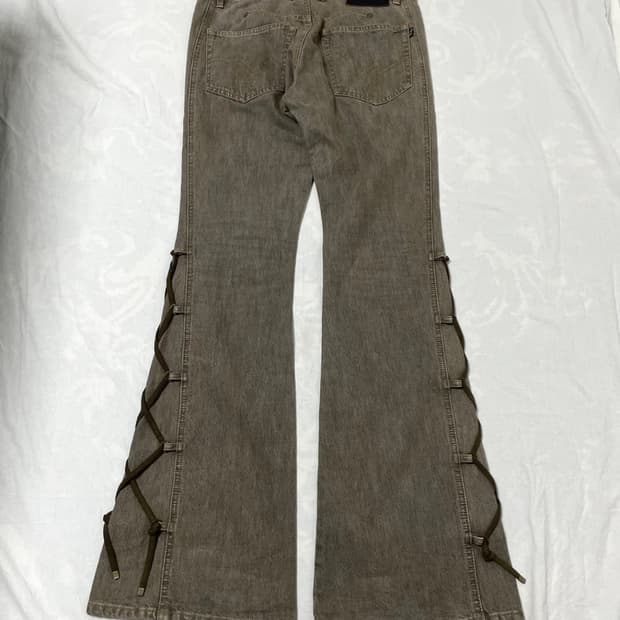 MORGAN Homme Side Lace-Up Flare Denim