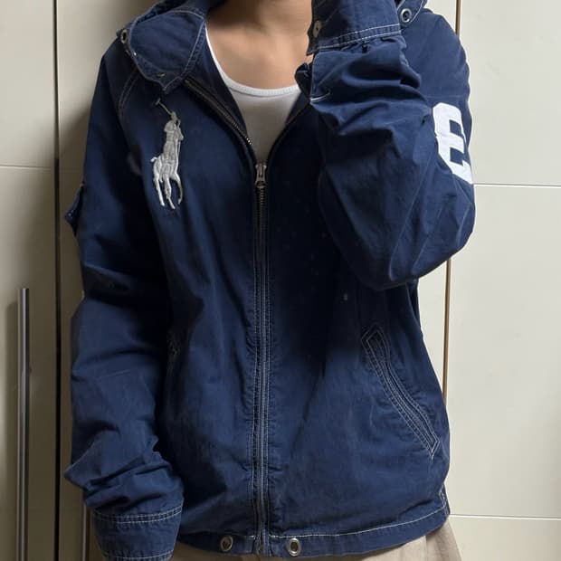 폴로 랄프로렌 빅포니 데님 블루종 후드집업 자켓