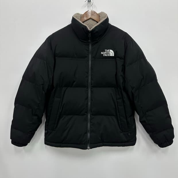 노스페이스 블랙 리버시블 패딩 
