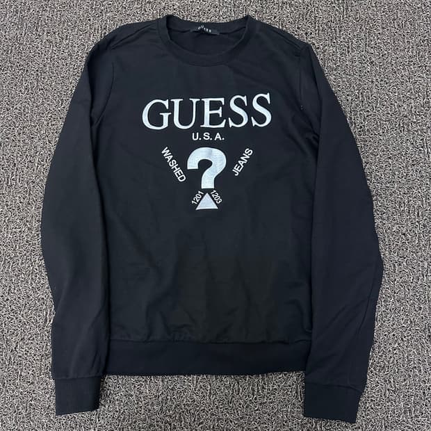 GUESS 게스 여성 긴팔티셔츠 블랙 S