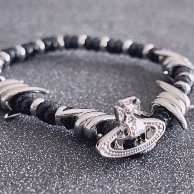 비비안웨스트우드 아카이브orb 쇠사슬 레더 체인 브레이슬릿 팔찌