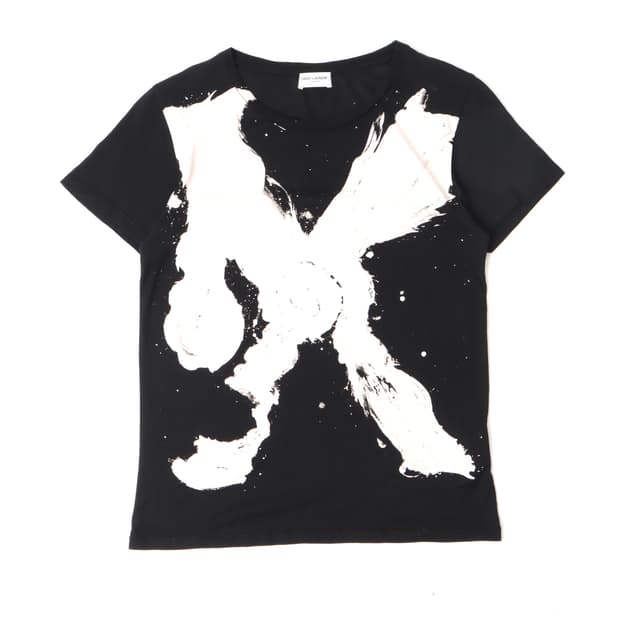 생로랑 x mr.t 15ss 에디슬리먼 페인트 티셔츠