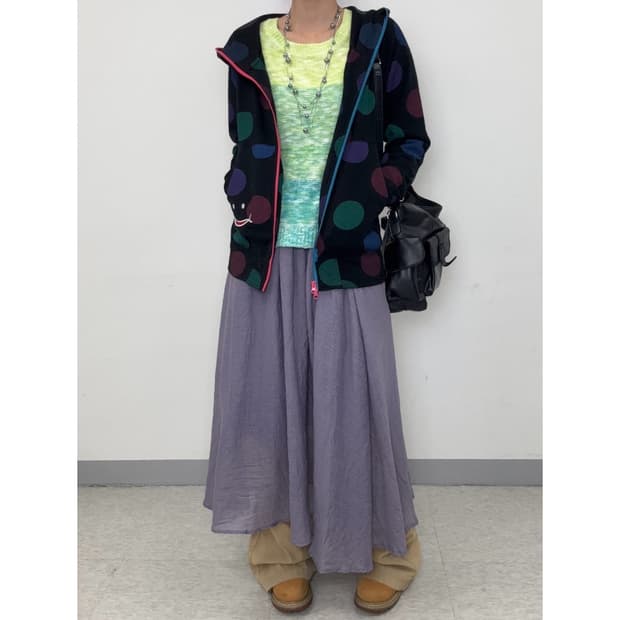 빈티지 연보라 라벤더 스커트