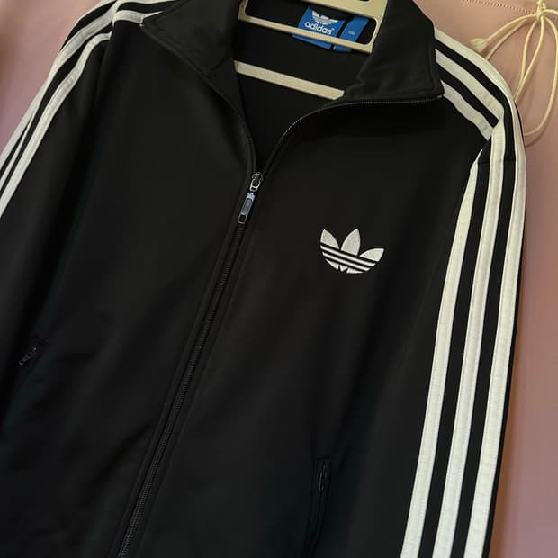 아디다스 져지 아디다스 파이어버드 블랙 불꽃져지 집업 트랙탑 구파이어버드