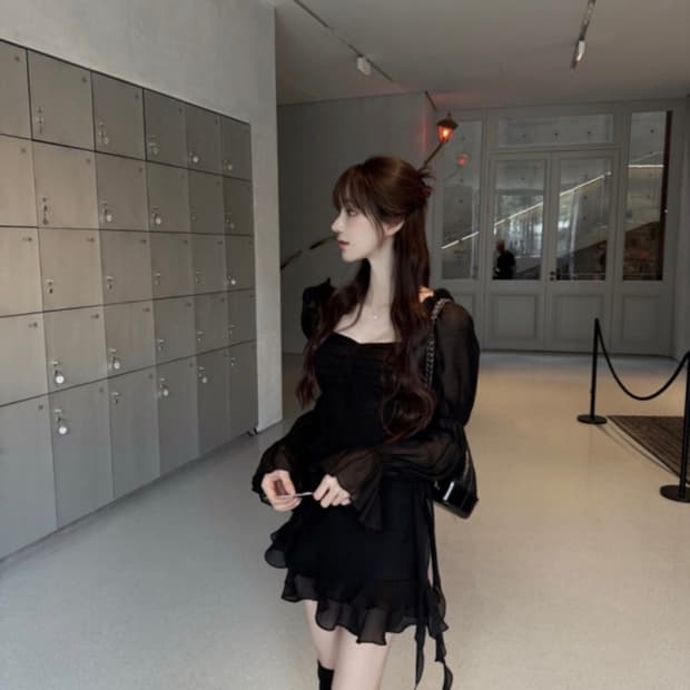 라벨르블랑 페어리 프릴 셋업 블랙