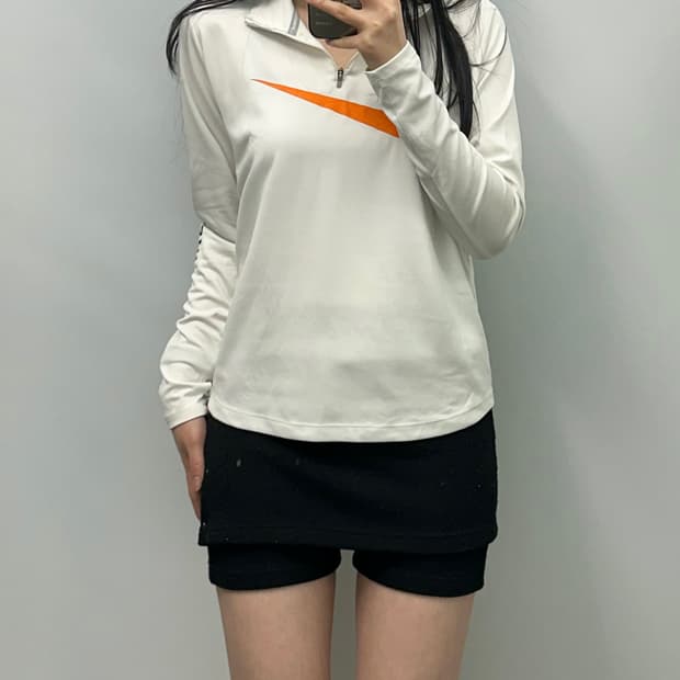 나이키 스우시 러닝 반집업 트레이닝 탑 