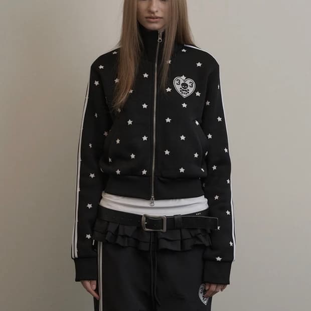 STAR SPORTY ZIP-UP / BLACK