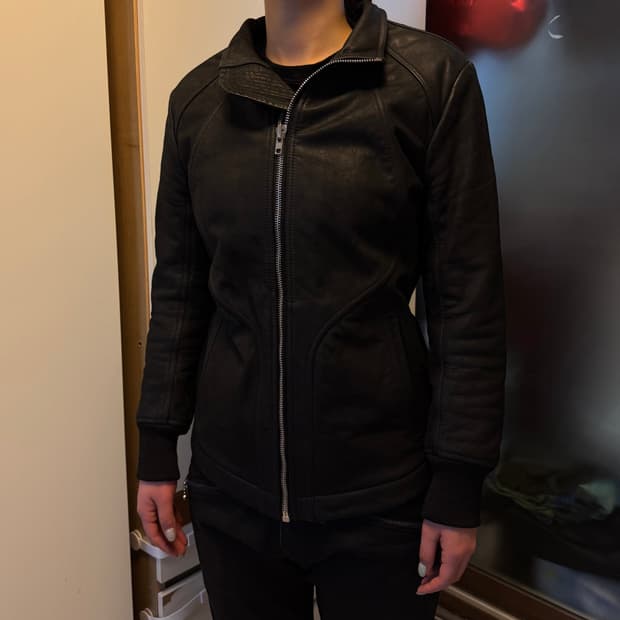 릭오웬스 인타르시아 레더 자켓 48(팔 수선)