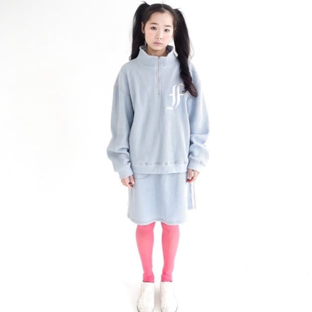 샵페어리 와플 하프 집업 waffle half zip pullover