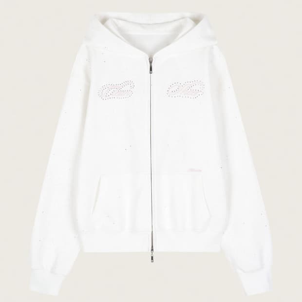 클리시어 트윙클 더스트 후드집업 화이트