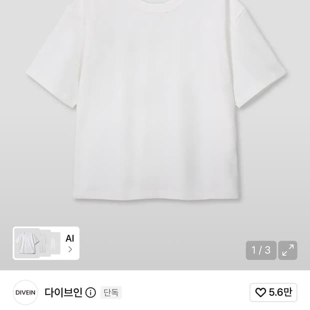 다이브인 크롭 반팔