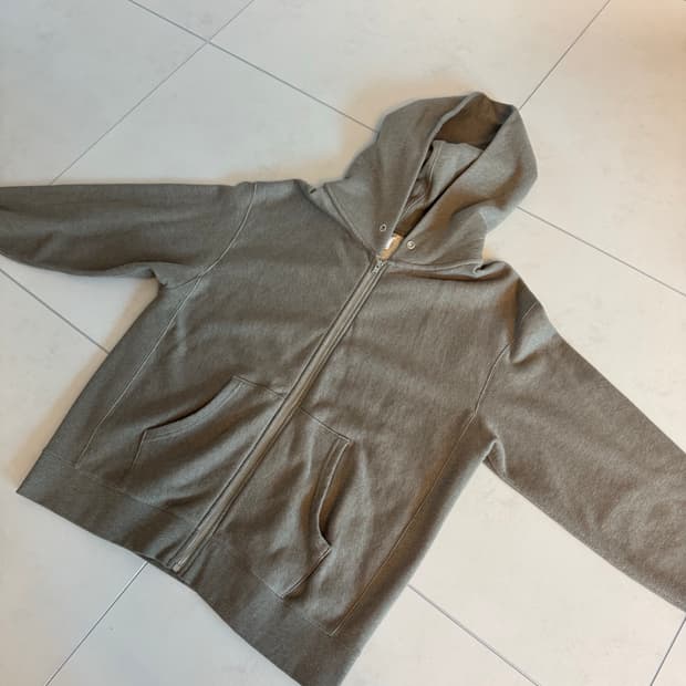 Khakis heather full zip hoodie (sage)